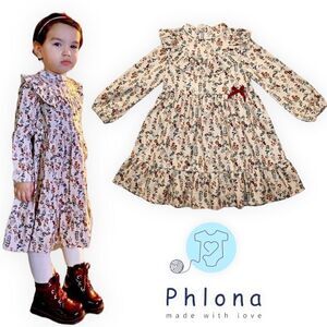 PHLONA | Ecru | Fall Cotton Dress